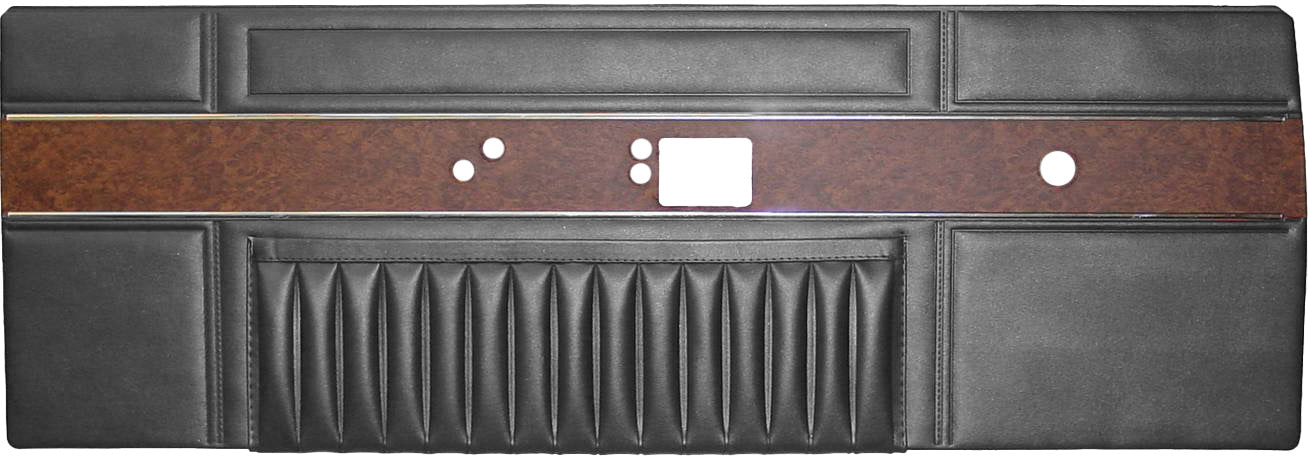 68 BARRACUDA "DELUXE" FRONT DOOR PANELS - BLACK