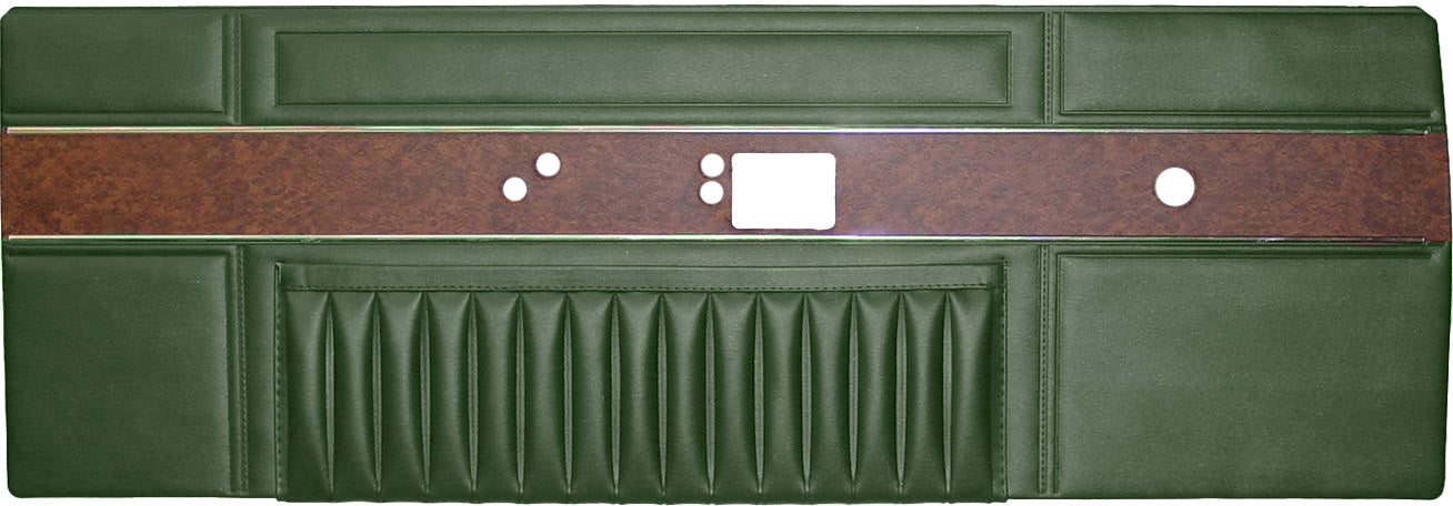 68 BARRACUDA "DELUXE" FRONT DOOR PANELS - GREEN