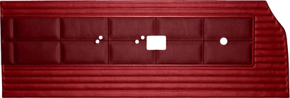 68 SATELLITE/ROADRUNNER "DECOR" FRONT DOOR PANELS - MAROON/RED