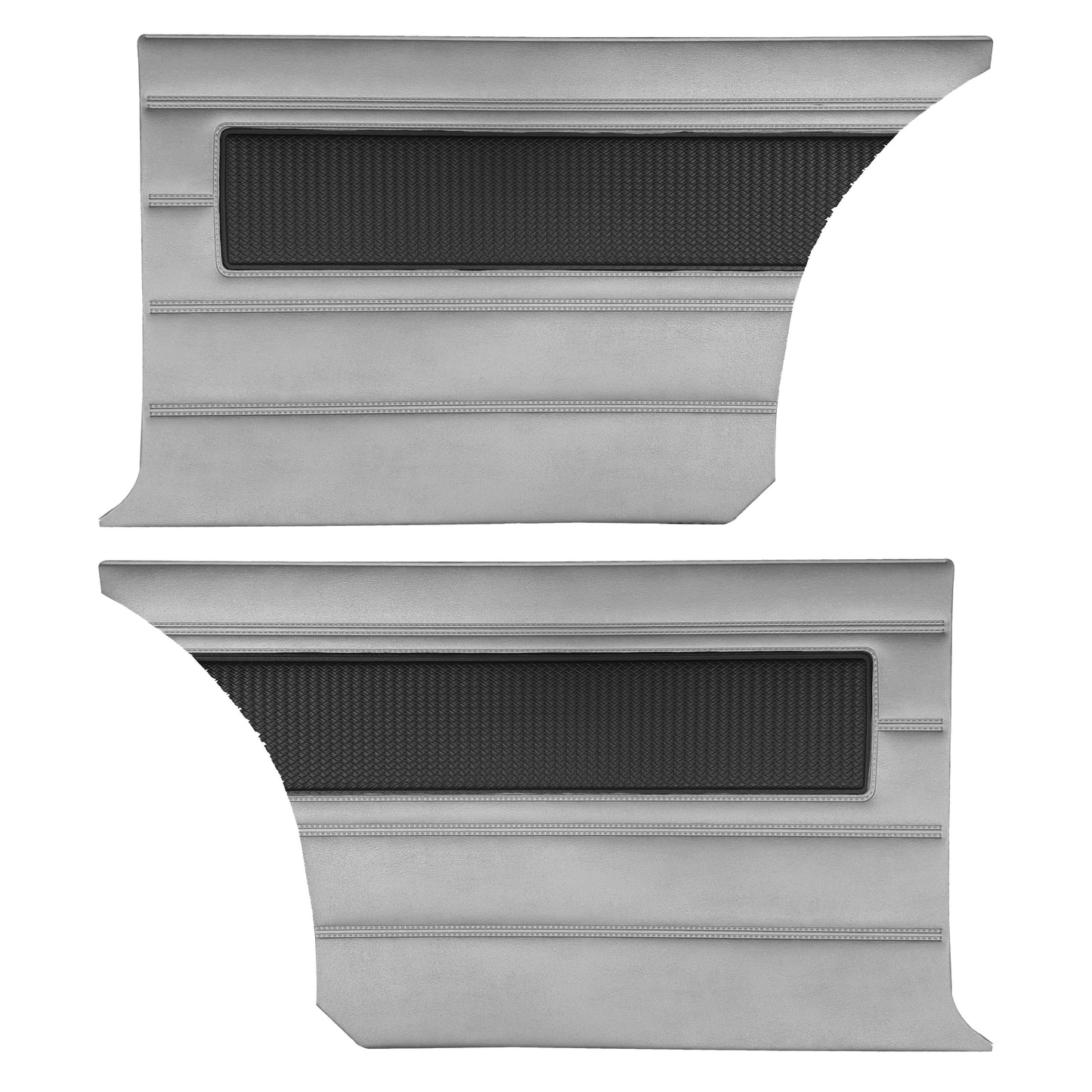 68 BELVEDERE/ROADRUNNER/CORONET COUPE REAR PANELS - BLACK/SILVER