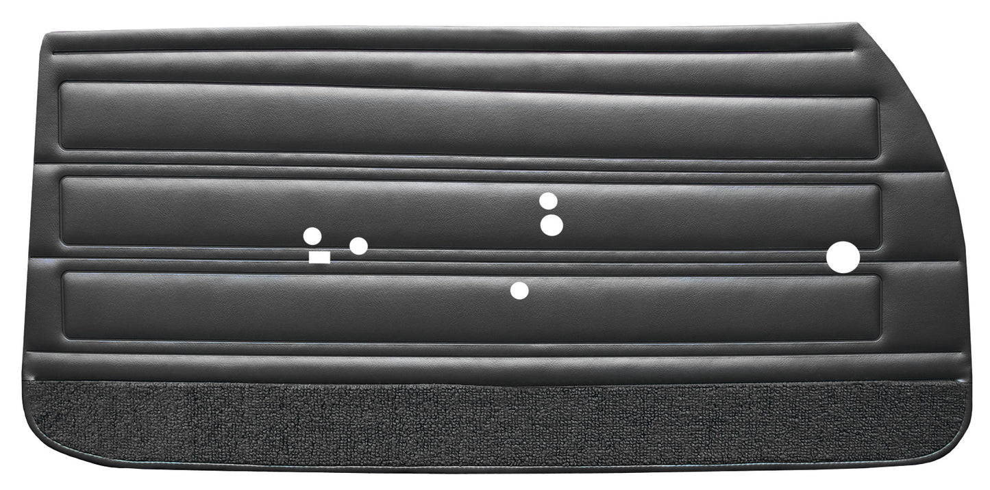 68 EL CAMINO 'PONTIAC REPLACEMENT' DOOR PANELS (UNASSEMBLED) - BLACK