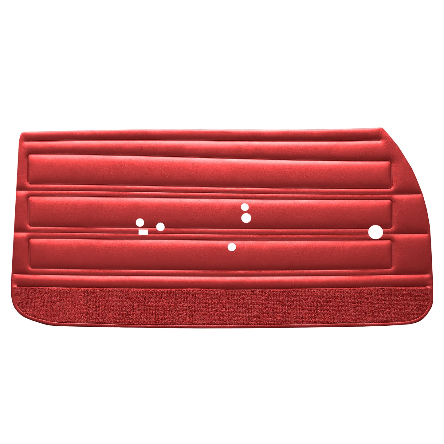 68 GTO/LEMANS FRONT DOOR PANELS (UNASSEMBLED) - RED