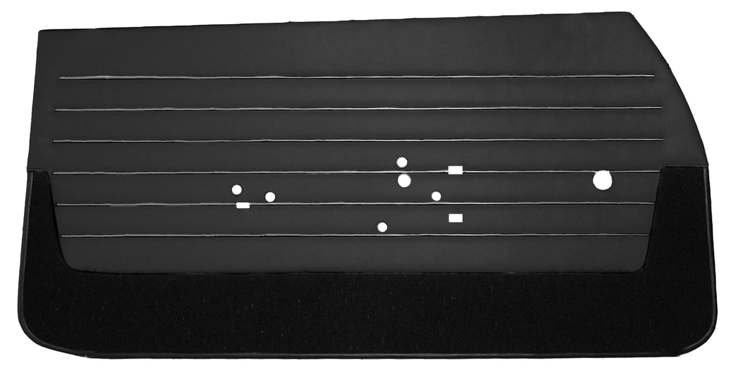 68 CHEVELLE/MALIBU 'BUICK DELUXE REPLACEMENT' FRONT DOOR PANELS (UNASSEMBLED) - BLACK