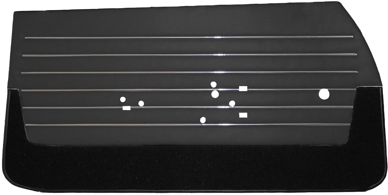 68 SKYLARK/GS "DELUXE" FRONT DOOR PANELS (UNASSEMBLED) - BLACK