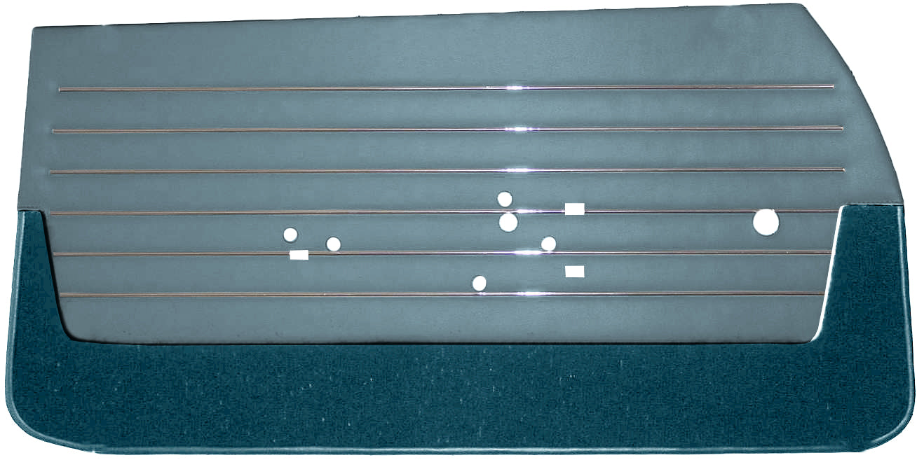 68 SKYLARK/GS "DELUXE" FRONT DOOR PANELS (UNASSEMBLED) - BLUE