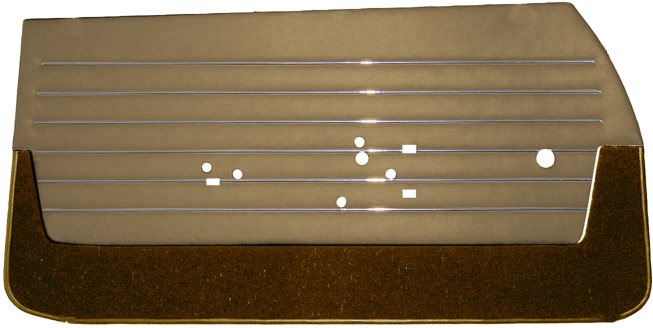 68 SKYLARK/GS "DELUXE" FRONT DOOR PANELS (UNASSEMBLED) - BUCKSKIN