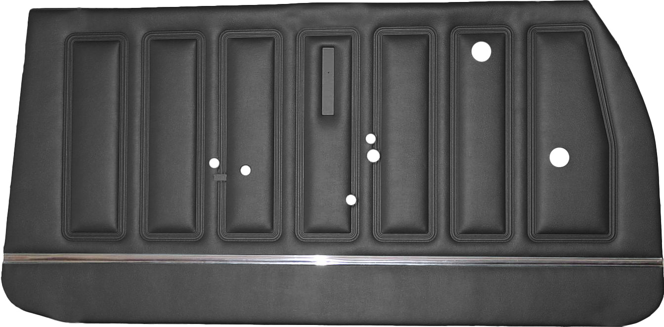 68 SKYLARK/GS "STANDARD" FRONT DOOR PANELS (UNASSEMBLED) - BLACK