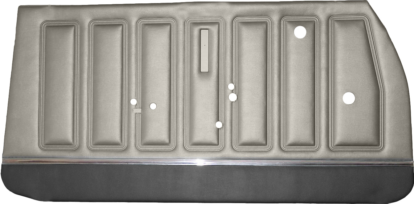68 SKYLARK/GS "STANDARD" FRONT DOOR PANELS (UNASSEMBLED) - PARCHMENT/BLACK