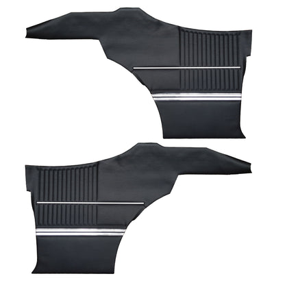 68-69 CUTLASS 'S'/442 HOLIDAY COUPE REAR PANELS (UNASSEMBLED) - BLACK
