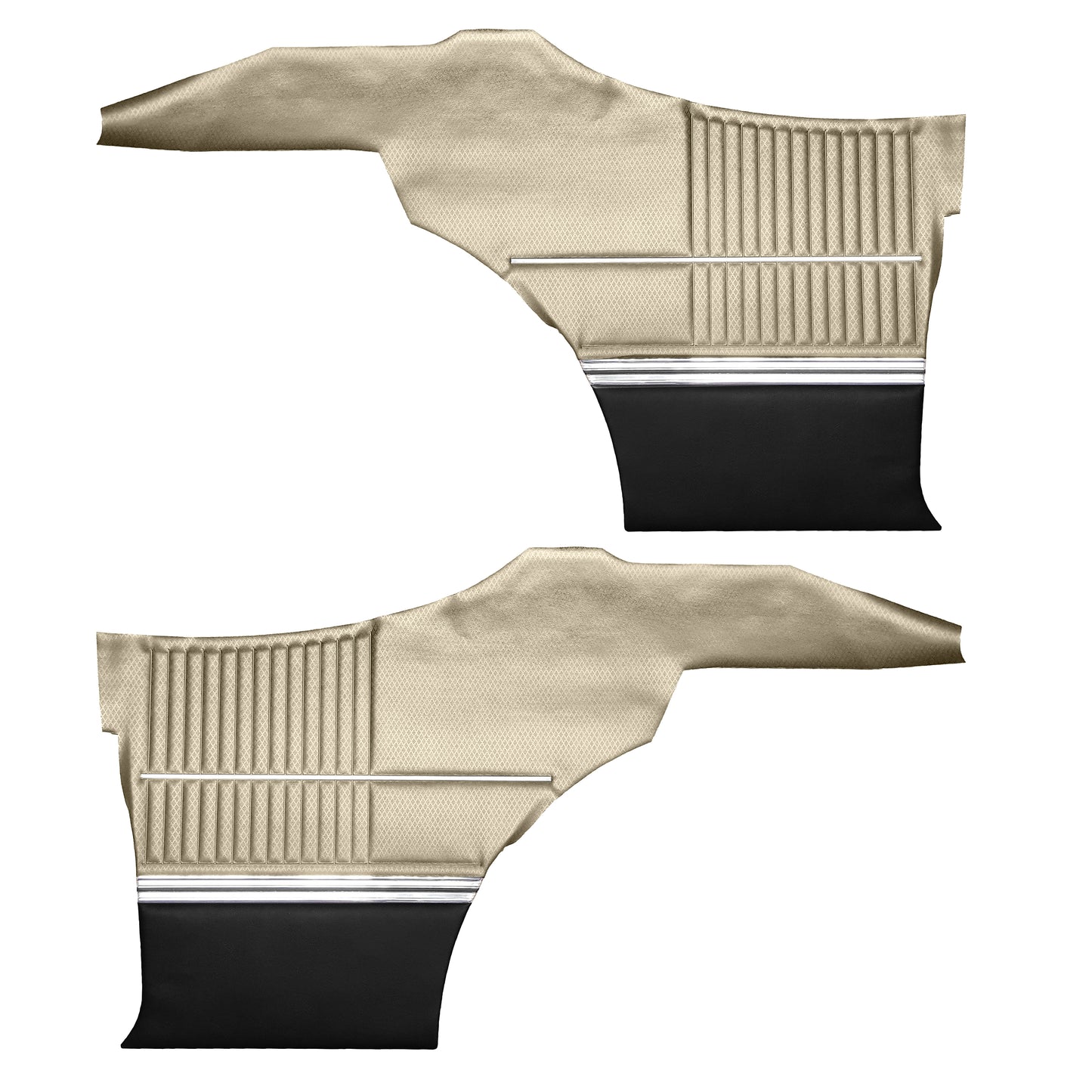 69 CUTLASS 'S'/442 HOLIDAY COUPE REAR PANELS (UNASSEMBLED) - PARCHMENT/BLACK