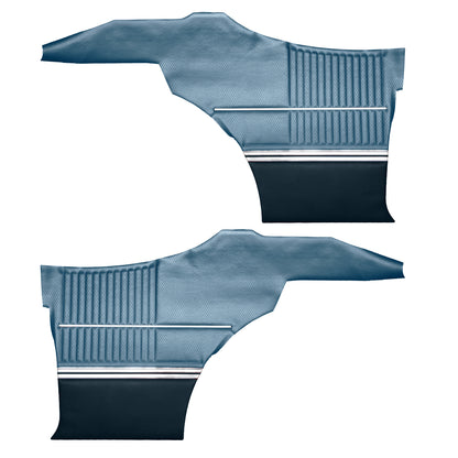 69 CUTLASS 'S'/442 HOLIDAY COUPE REAR PANELS (UNASSEMBLED) - LIGHT BLUE/DARK BLUE