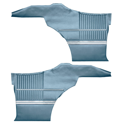 68 CUTLASS 'S'/442 HOLIDAY COUPE REAR PANELS (UNASSEMBLED) - LIGHT BLUE