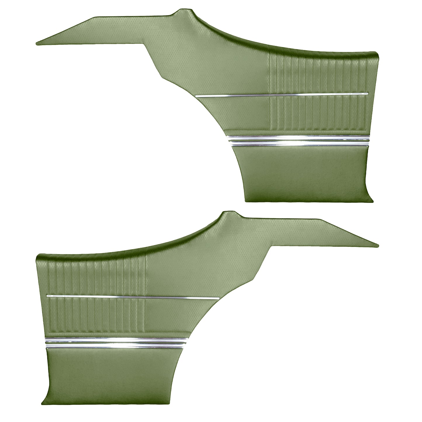 69 CUTLASS 'S'/442 HOLIDAY COUPE REAR PANELS (PRE-ASSEMBLED) - GREEN