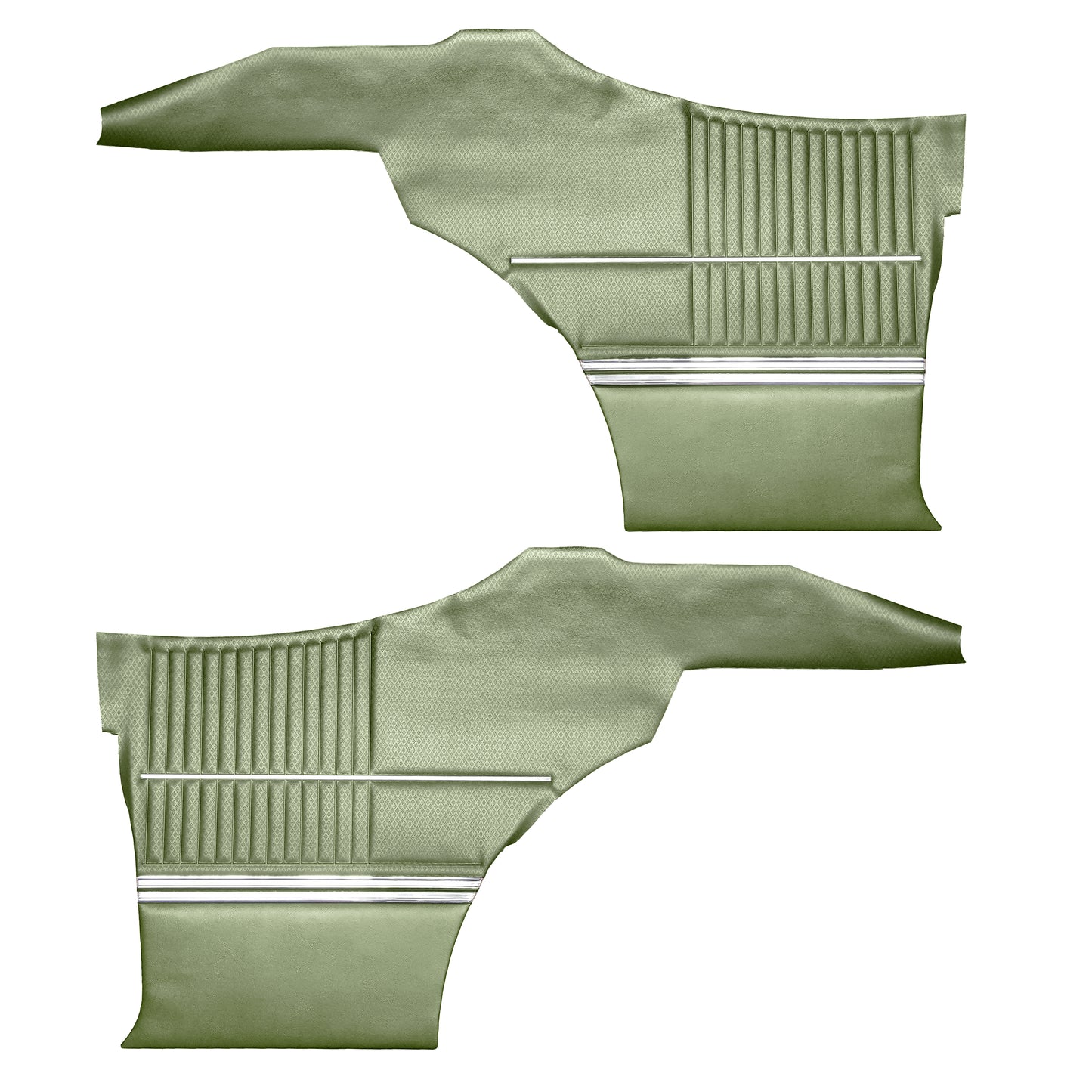 69 CUTLASS 'S'/442 HOLIDAY COUPE REAR PANELS (UNASSEMBLED) - GREEN