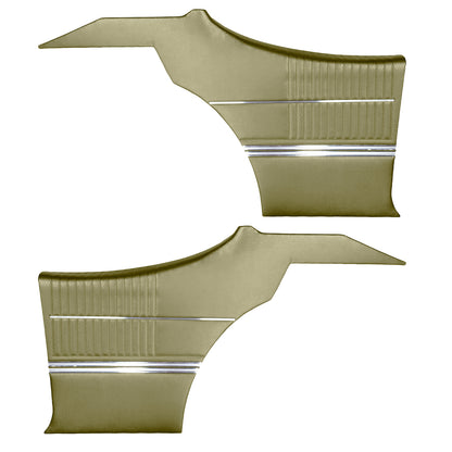 68 CUTLASS 'S'/442 HOLIDAY COUPE REAR PANELS (PRE-ASSEMBLED) - WILLOW GOLD