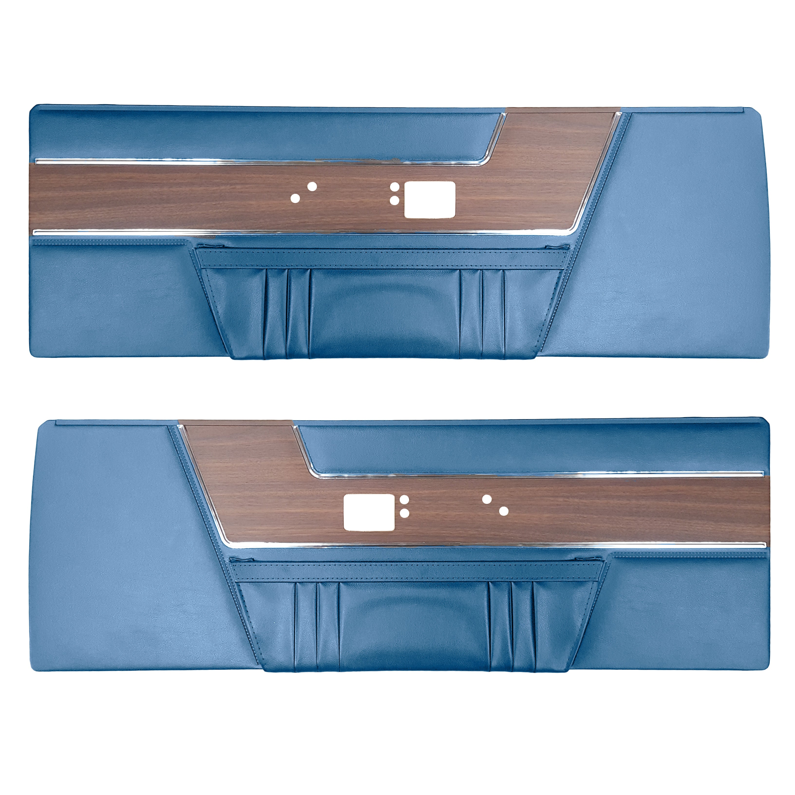 69 Barracuda Deluxe Door Panels - Bright Blue - Legendary Auto