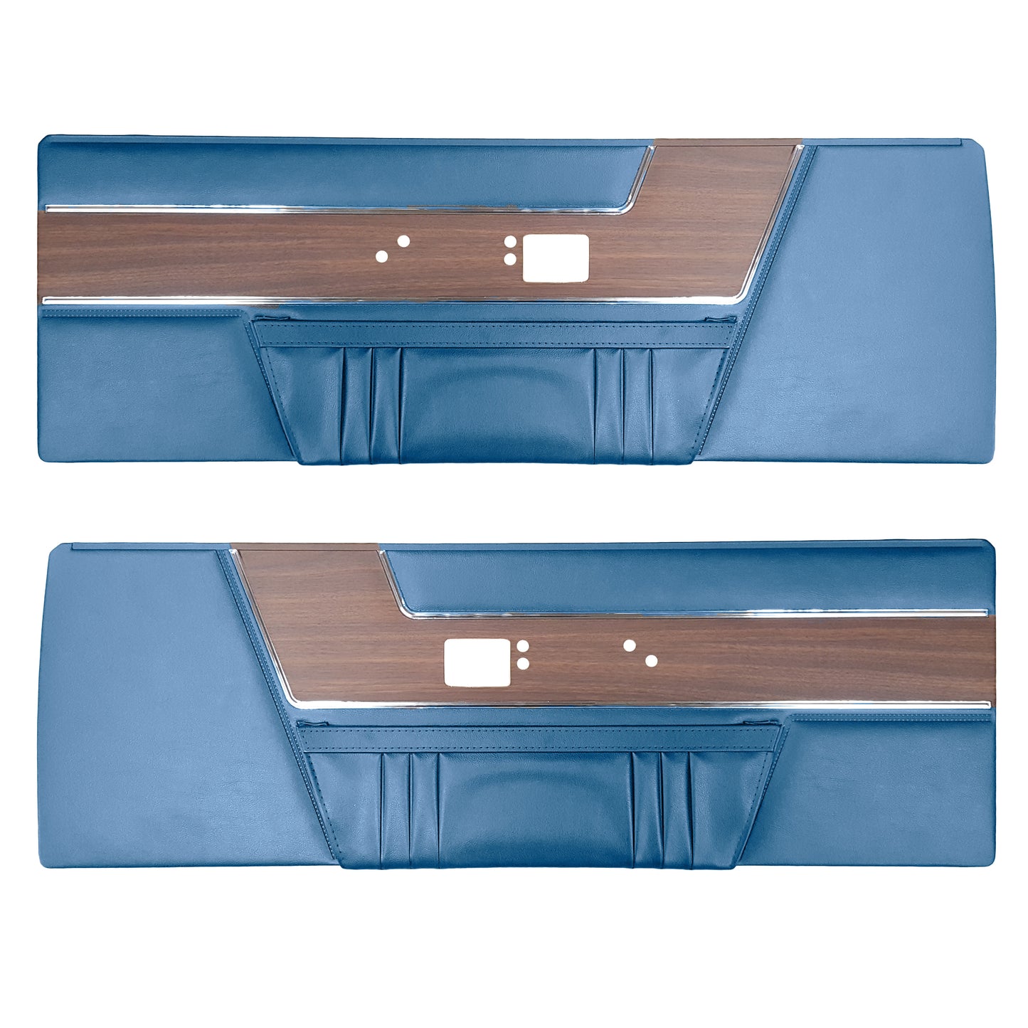 69 BARRACUDA "DELUXE" FRONT DOOR PANELS - BRIGHT BLUE
