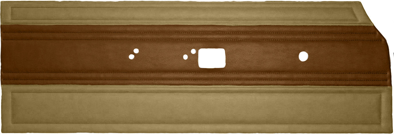 69 SATELLITE/ROADRUNNER "DECOR" FRONT DOOR PANELS - BRONZE/SADDLE