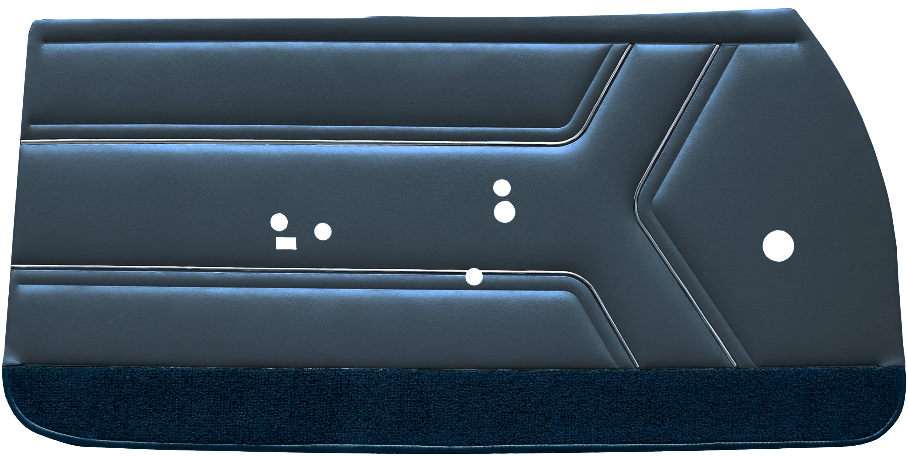 69 Gto/Lemans Front Door Panel - Metallic Blue - Legendary Auto