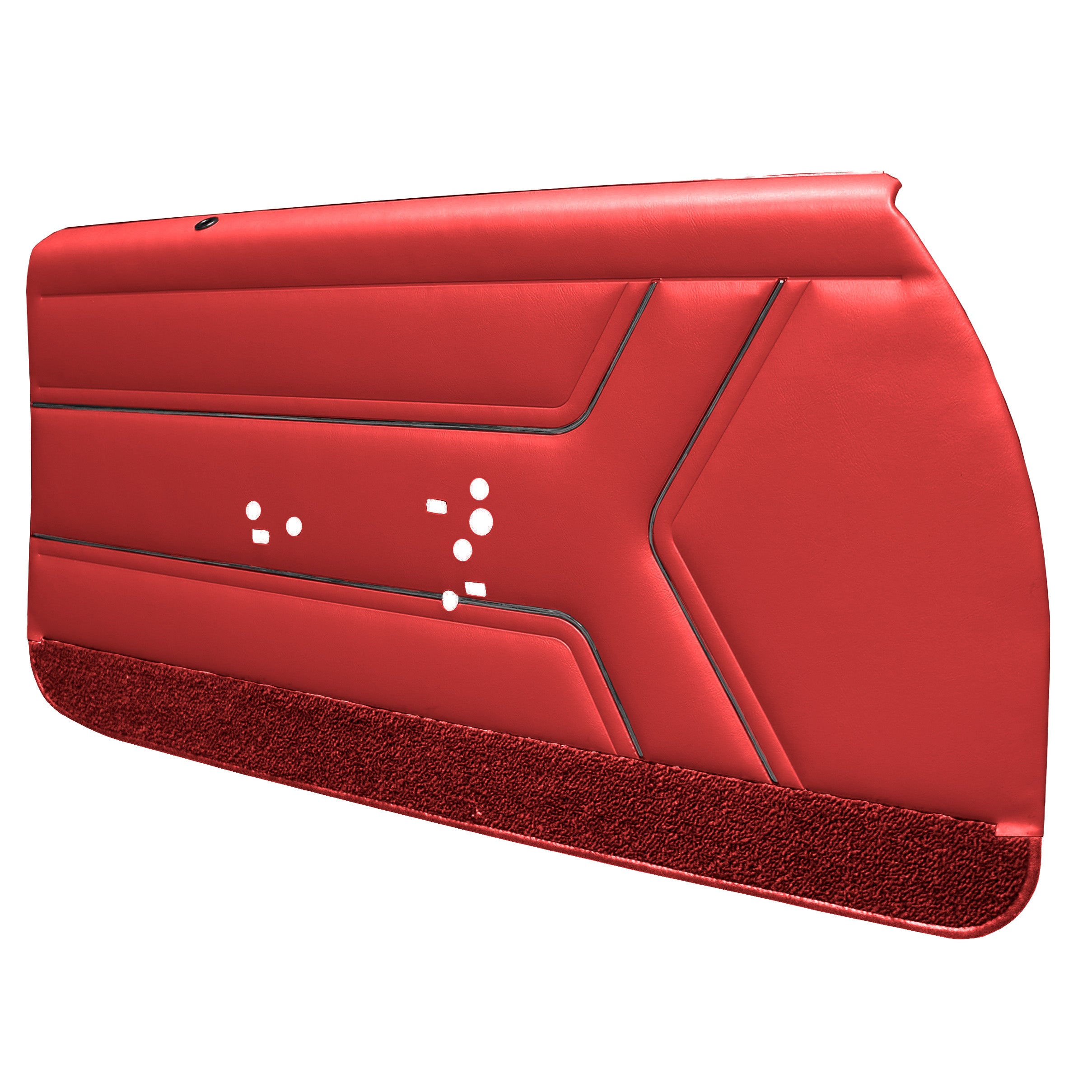 69 Gto/Lemans Front Door Panel Assembled - Red - Legendary Auto