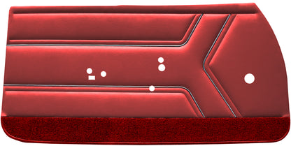 69 GTO/LEMANS FRONT DOOR PANELS (UNASSEMBLED) - RED