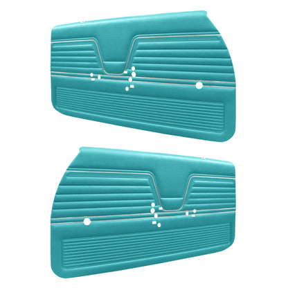 69 CHEVELLE/MALIBU FRONT DOOR PANELS (PRE-ASSEMBLED) - SRM TURQUOISE