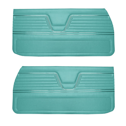 69 CHEVELLE/MALIBU FRONT DOOR PANELS (UNASSEMBLED) - SRM TURQUOISE