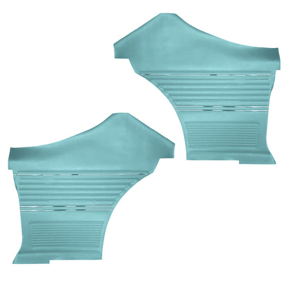 69 CHEVELLE/MALIBU HARDTOP REAR PANELS (UNASSEMBLED) - SRM TURQUOISE