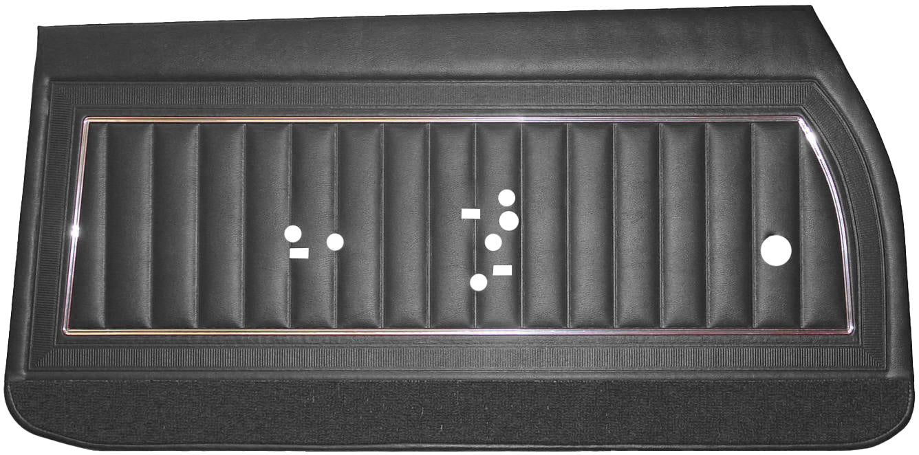 69 SKYLARK/GS "DELUXE" FRONT DOOR PANELS (UNASSEMBLED) - BLACK