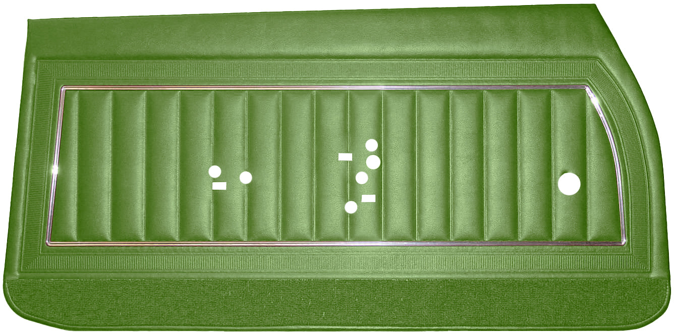 69 SKYLARK/GS "DELUXE" FRONT DOOR PANELS (UNASSEMBLED) - SRM GREEN