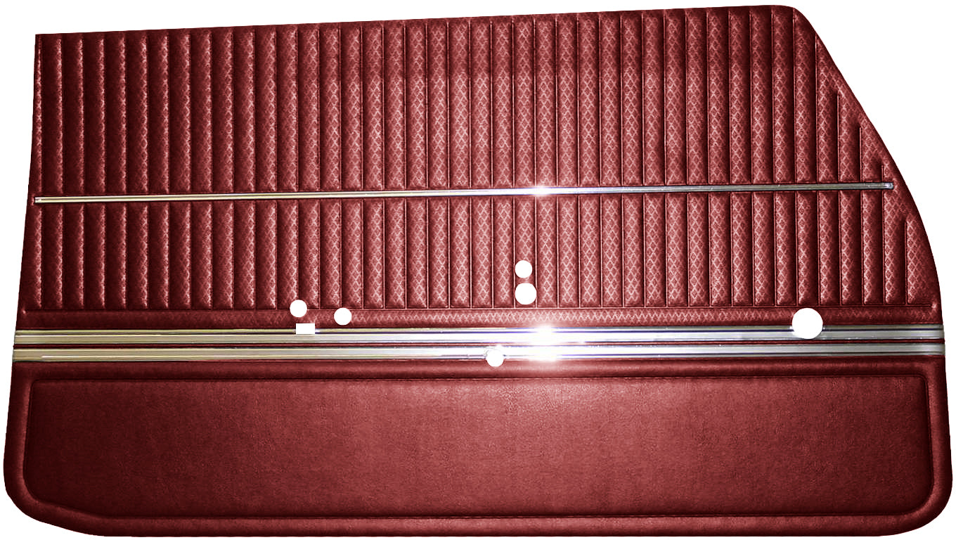 69 CUTLASS 'S'/442 HOLIDAY COUPE FRONT DOOR PANELS (UNASSEMBLED) - RED