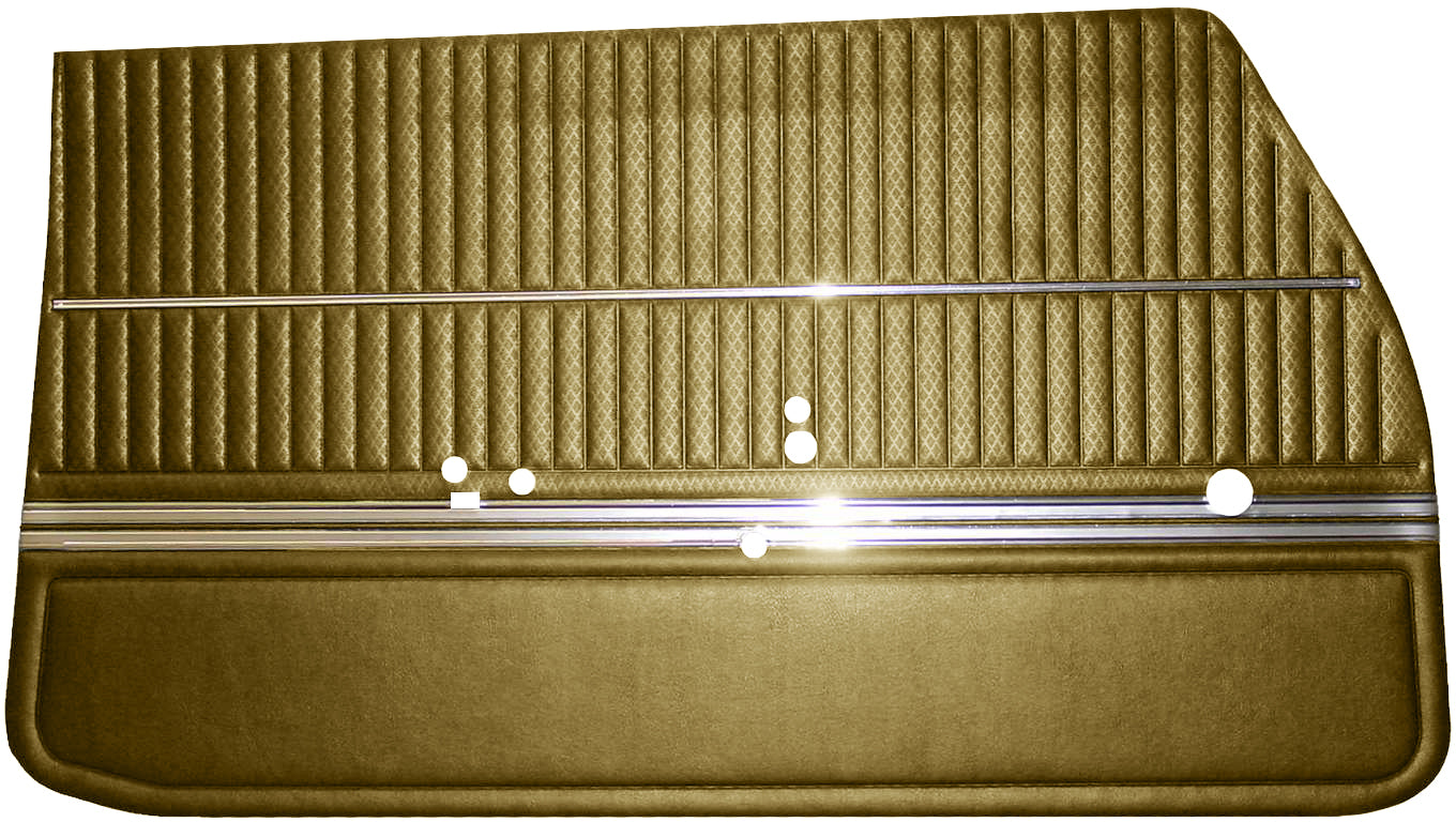 69 CUTLASS 'S'/442 HOLIDAY COUPE FRONT DOOR PANELS (UNASSEMBLED - GOLD