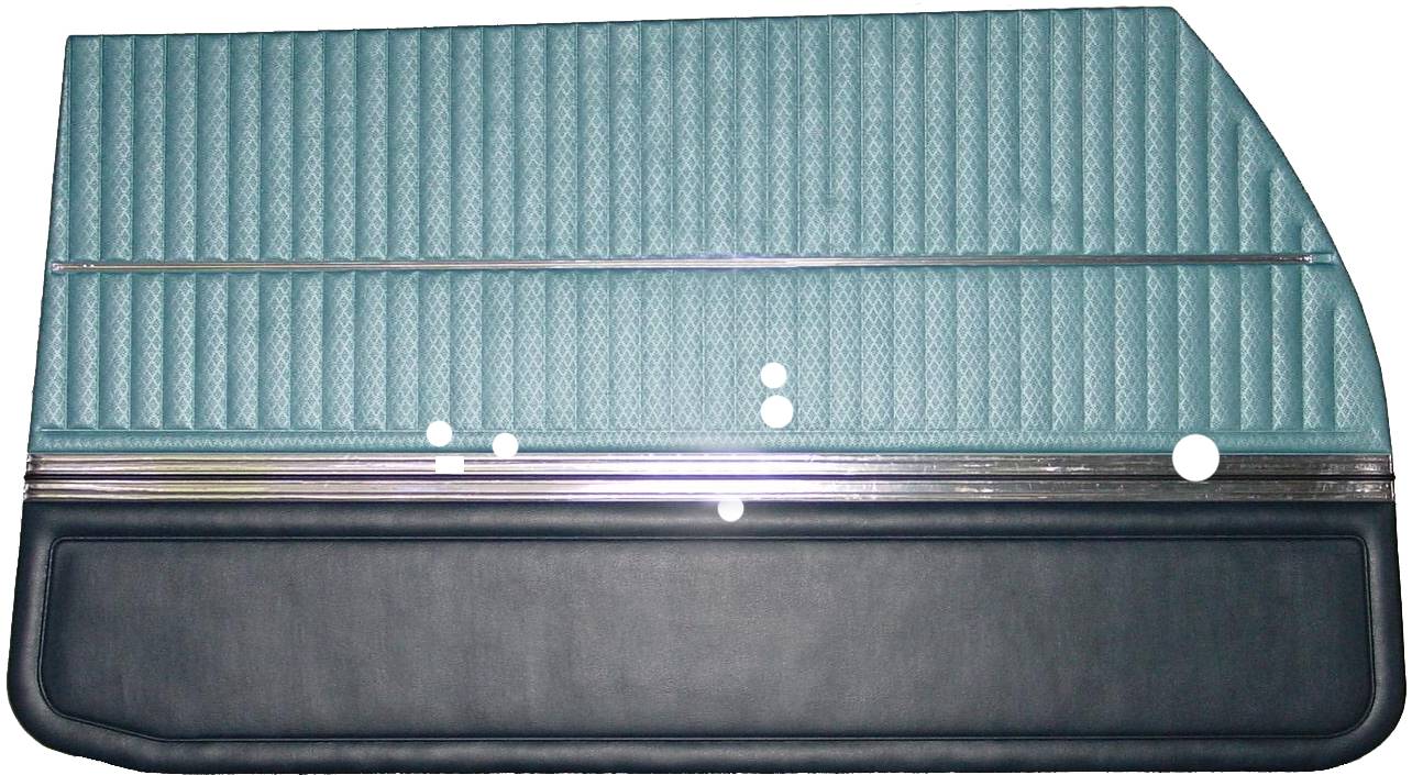 1969 CUTLASS S/442 SPORTS COUPE DOOR PANELS - DK BLUE/MET BLUE