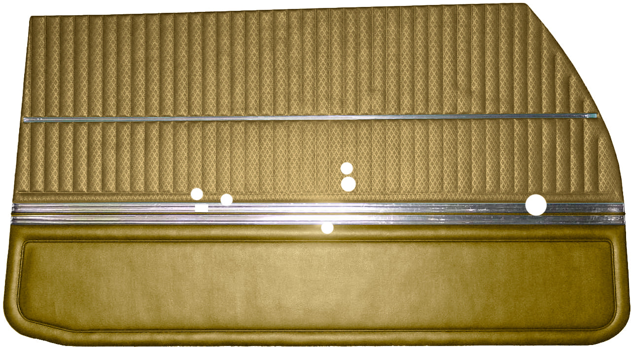 1969 CUTLASS S/442 SPORTS COUPE DOOR PANELS - GOLD