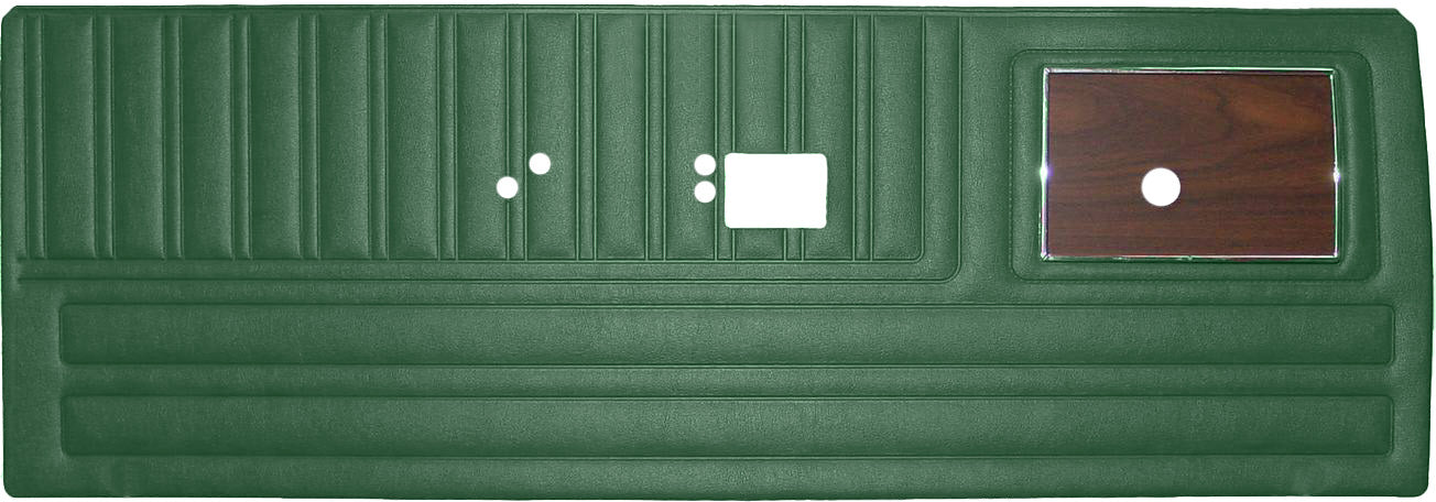70 DUSTER FRONT "DECOR" FRONT DOOR PANELS W/ WOODGRAIN - GREEN