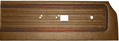 70 SATELLITE/ROADRUNNER "DECOR" FRONT DOOR PANELS - BROWN W/ DARK BROWN ACCENT