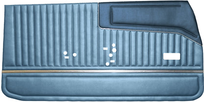 70 SKYLARK/GS "STANDARD" FRONT DOOR PANELS (UNASSEMBLED) - DARK BLUE/LIGHT BLUE