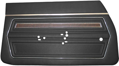 70 F-85/RALLYE 350 SPORTS COUPE FRONT DOOR PANELS (UNASSEMBLED) - BLACK