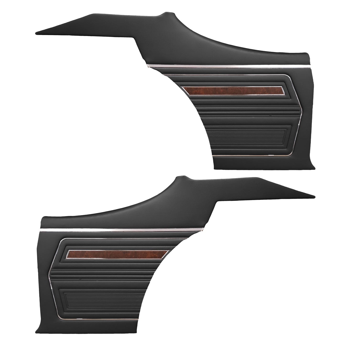 70 F-85/RALLYE 350 SPORTS COUPE REAR PANELS (PRE-ASSEMBLED) - BLACK