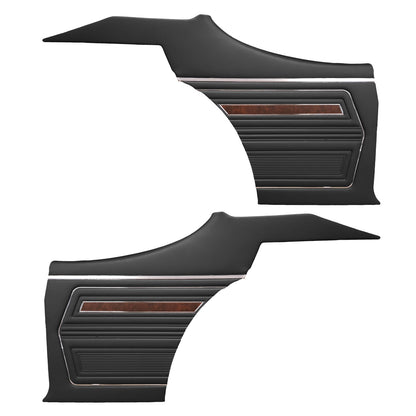 70 F-85/RALLYE 350 SPORTS COUPE REAR PANELS (PRE-ASSEMBLED) - BLACK