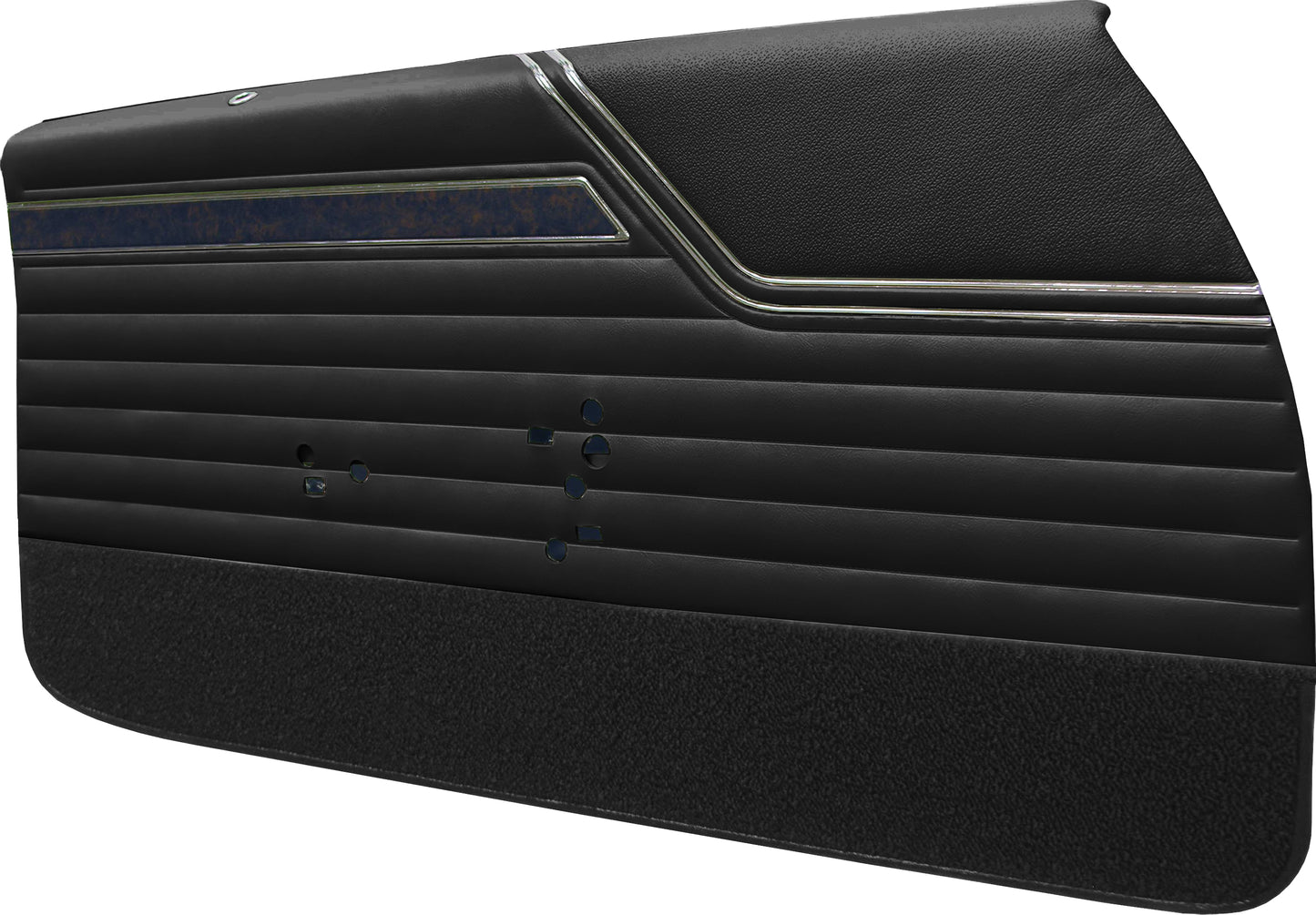 70 CUTLASS 'S'/442/RALLYE 350 HOLIDAY COUPE FRONT DOOR PANELS (PRE-ASSEMBLED) - BLACK