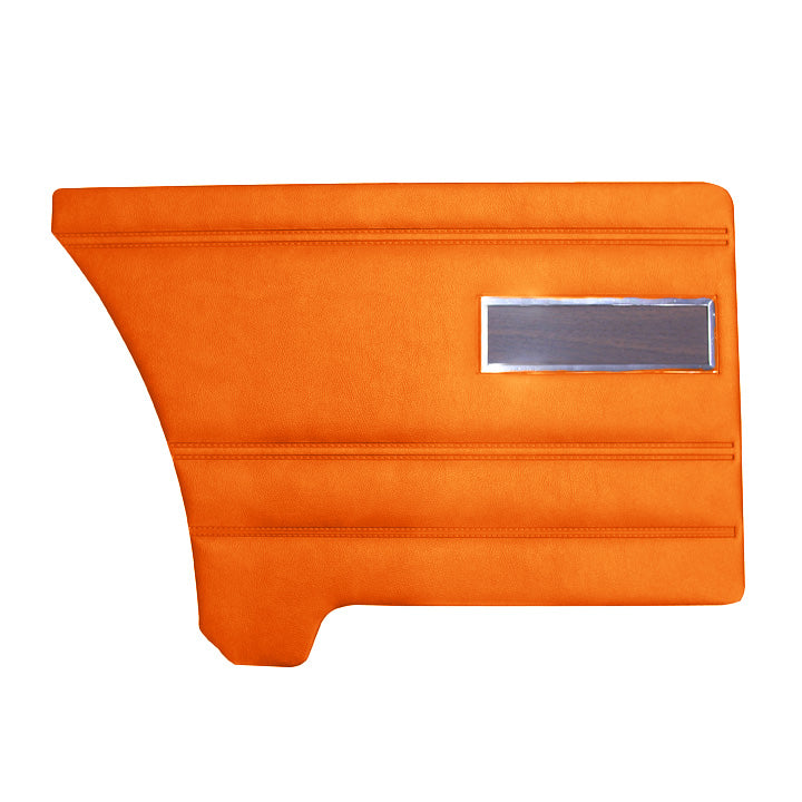 71 DUSTER/DEMON "DECOR" FASTBACK REAR PANELS W/ WOODGRAIN - BRIGHT ORANGE
