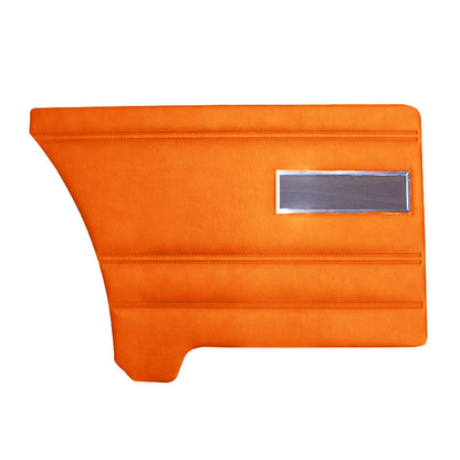 71 DUSTER/DEMON "DECOR" FASTBACK REAR PANELS W/ WOODGRAIN - BRIGHT ORANGE