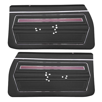 71 CUTLASS FRONT DOOR PANELS (PRE-ASSEMBLED) - BLACK