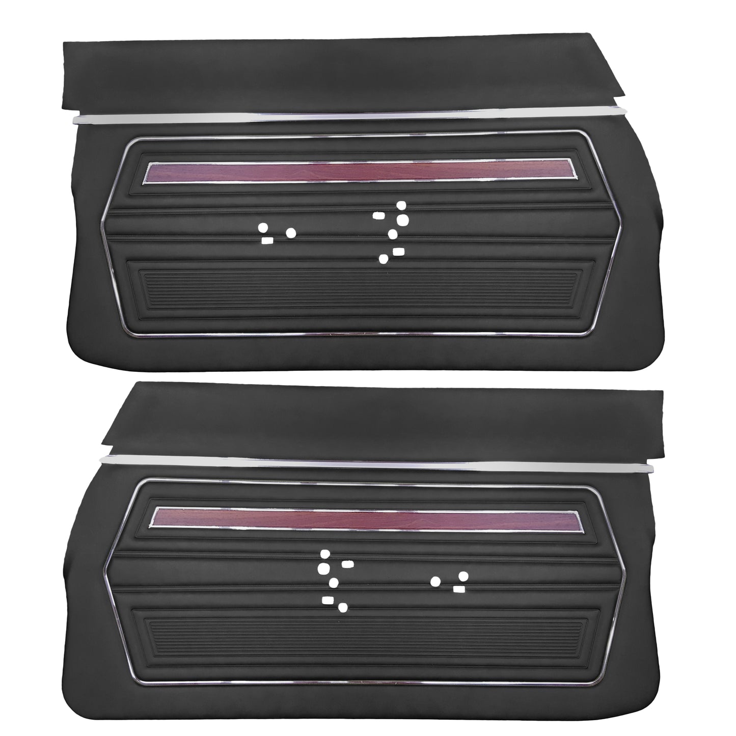 71 CUTLASS FRONT DOOR PANELS (UNASSEMBLED) - BLACK