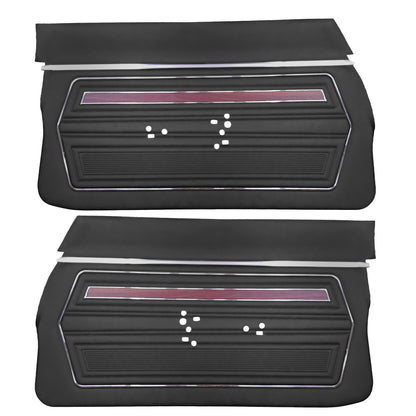71 CUTLASS FRONT DOOR PANELS (UNASSEMBLED) - BLACK