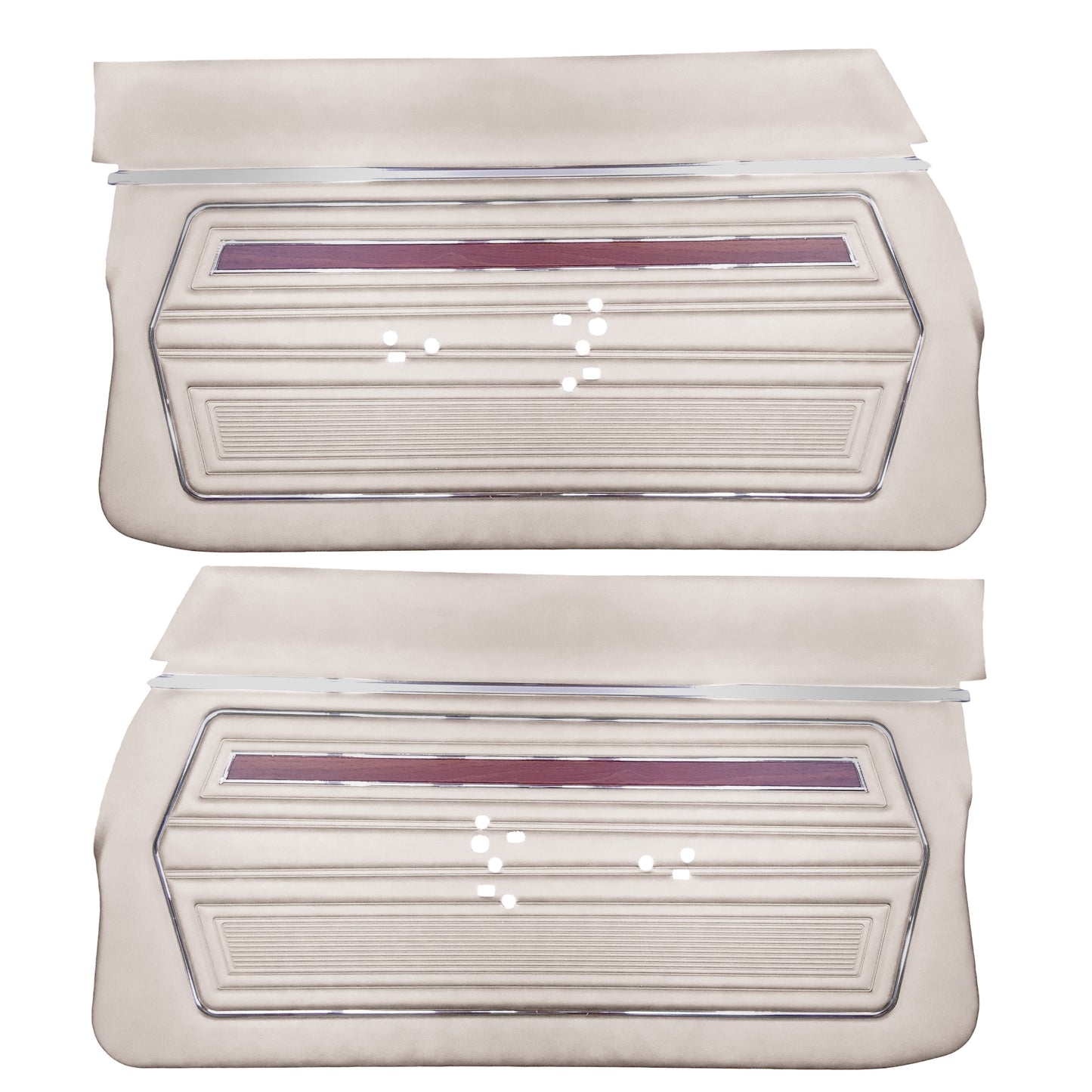 71 CUTLASS FRONT DOOR PANELS (UNASSEMBLED) - PEARL WHITE
