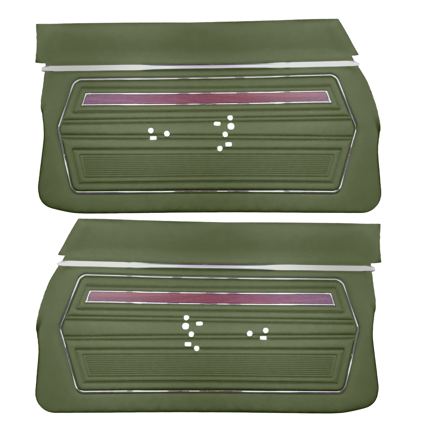 71 CUTLASS FRONT DOOR PANELS (UNASSEMBLED) - JADE GREEN