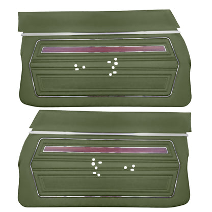 71 CUTLASS FRONT DOOR PANELS (UNASSEMBLED) - JADE GREEN