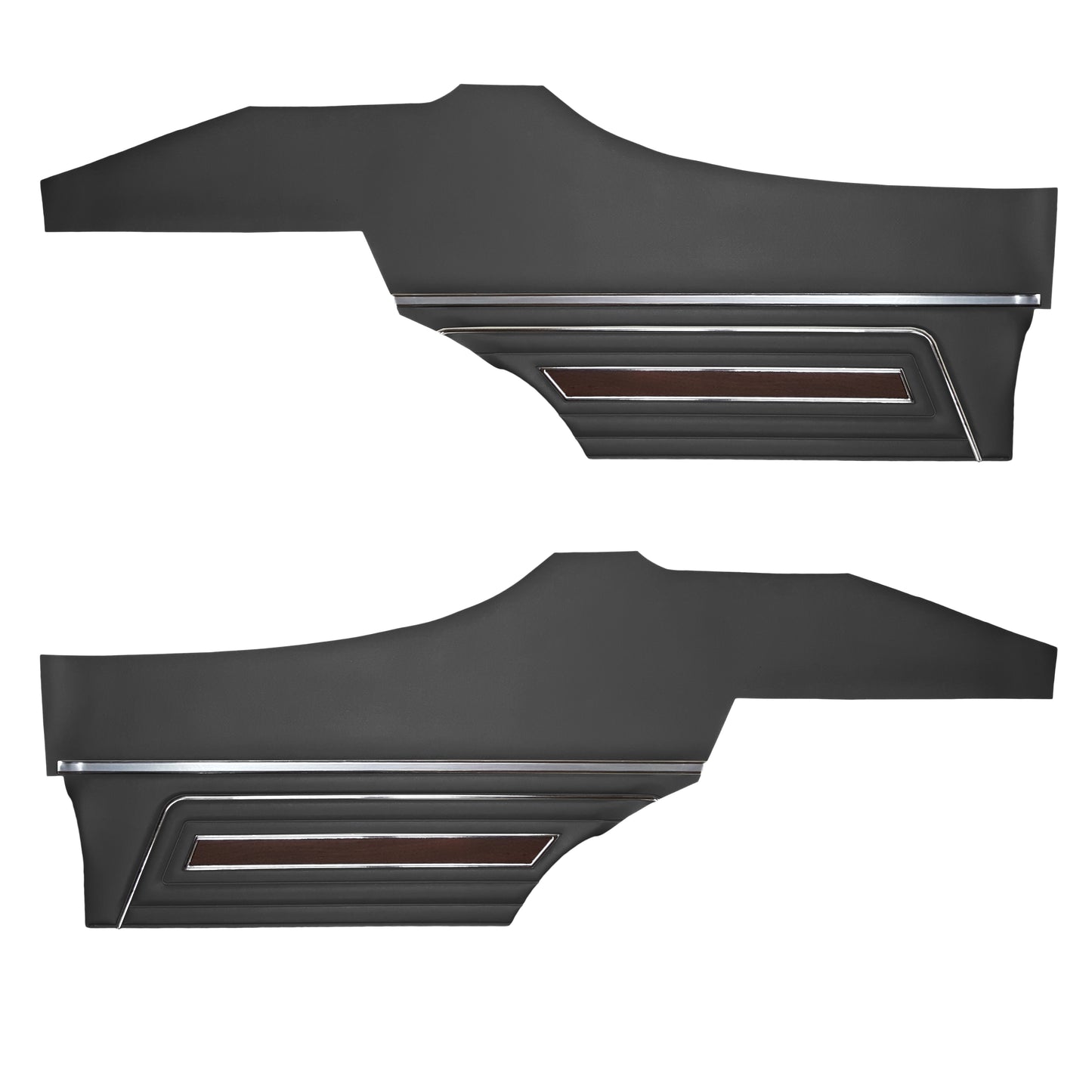 71 CUTLASS HARDTOP REAR PANELS (UNASSEMBLED) - BLACK
